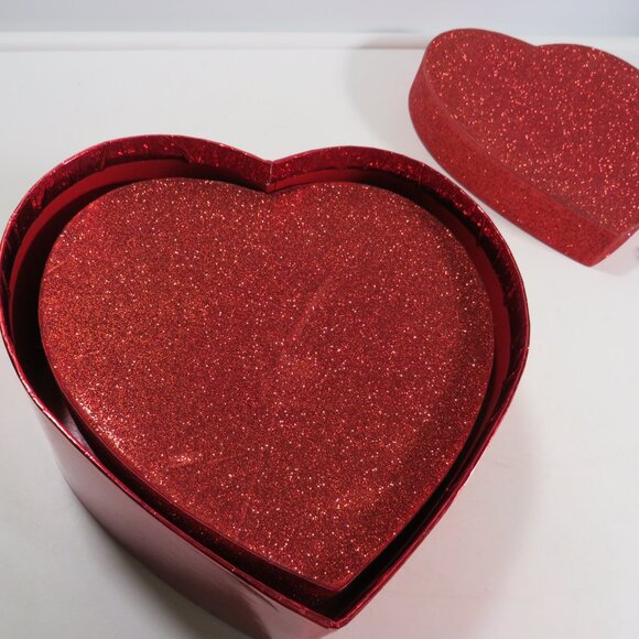 Gift Boxes (2) Glittered Top Metallic bottom (fits one inside the other) - Picture 4 of 7